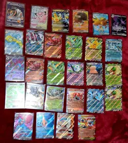 LOT Pokemon cards 11 ULTRA RARE Full Art 17 DOUBLE RARE 28 cards total - Image 1