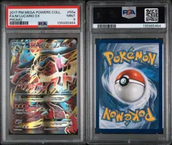 2017 POKEMON MEGA POWERS COLLECTION PROMO #55A FULL ART/M LUCARIO EX PSA 9 - Image 2
