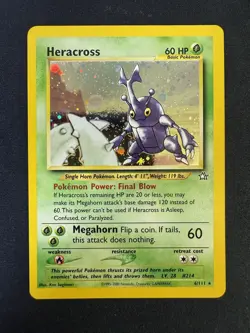 Pokemon TCG: 2000 Neo Genesis Heracross 6/111 Holo Rare NM - Double Holo - Image 5