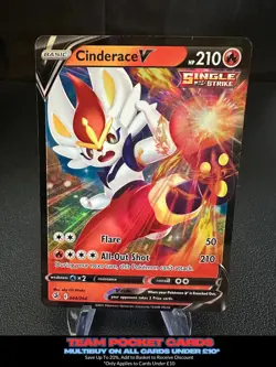 Cinderace V 044/264, Fusion Strike, Pokemon, NM - Image 1