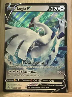 Lugia V SWSH301 Pokemon Black Star Promo Jumbo NM Free Shipping - Image 1