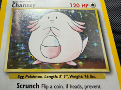 Pokemon Chansey 3/102 Holo Rare Base Set WOTC 1999 MP - Image 2