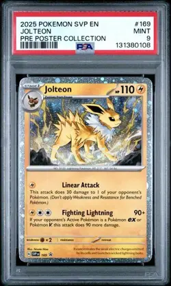 Jolteon SVP 169 Cosmos Holo Promo Pokemon Prismatic Evolutions Promo PSA 9 MINT - Image 1