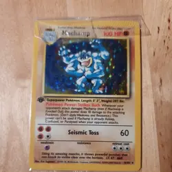 Machamp 8/102 1st Edition Cosmo Holo SEALED Pokemon Card New Mint 1999 Vintage - Image 1