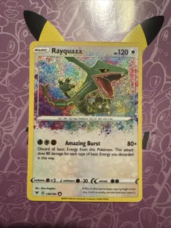 Pokemon TCG Rayquaza VMAX 138/185 Near Mint Rare Pokemon Card - Image 1