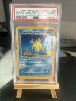 PSA 10 Shining Magikarp 66/64 Pokemon Celebrations 25th Classic Collection Holo - Image 1