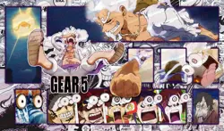 One Piece Luffy Gear 5 Playmat (Anime Version) Gaming Desk Mat Playmat Mousepad - Image 1