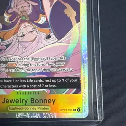 One Piece CCG Jewelry Bonney OP13-108 Super Rare English Nm Foil - Image 4
