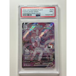 PSA 9 Sylveon VMAX 075/203 Play Prize Pack Series Stamp Pokemon Card - Image 1