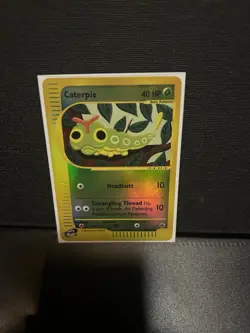 Pokemon TCG Caterpie Reverse Holo Card 096/165 Expedition Base Set - Image 3