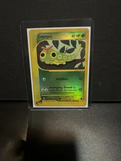 Pokemon TCG Caterpie Reverse Holo Card 096/165 Expedition Base Set - Image 4