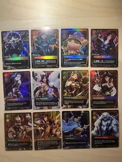 Complete set of all 12 Legend cards. Riftbound TCG Rare Holo set - Image 1