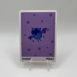 Near Mint Pookiemoot Zoobat Zubat #0041 Derp Pokemon Fan Art Card - Image 1