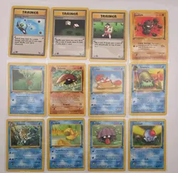 Pokemon TCG Fossil 1st Edition Lot Of 12 Cards Mostly LP-MP See Description - Image 1