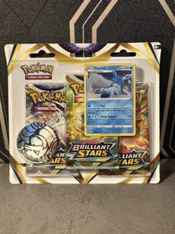 Brilliant Stars Triple Blister Pack Pokemon Card TCG New Sealed - Glaceon Promo - Image 1