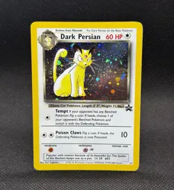 Dark Persian 17/53 Wotc Promo Holo Pokemon Card Vintage *SWIRL* - Image 1