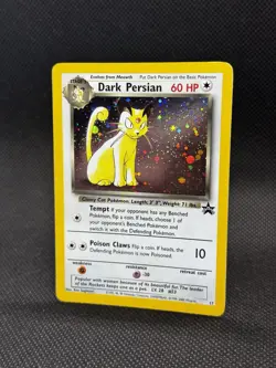 Dark Persian 17/53 Wotc Promo Holo Pokemon Card Vintage *SWIRL* - Image 2