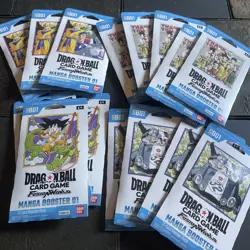 Dragon Ball Card Game Fusion World Manga Booster 01 Packs SB01 English Lot of 15 - Image 1