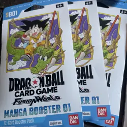 Dragon Ball Card Game Fusion World Manga Booster 01 Packs SB01 English Lot of 15 - Image 2