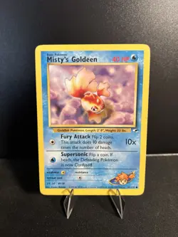 Misty's Goldeen 85/132 Gym Heroes Pokemon Trading Card - Image 1