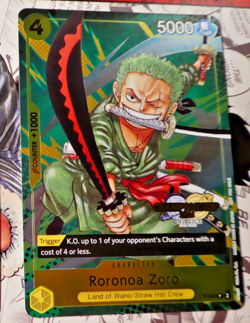 One Piece Card Game Carte Tournament Championship Holo Roronoa Zor P-042 English - Image 1