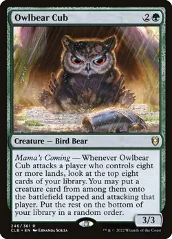 [MTG] Owlbear Cub (246) (CLB) NM - Image 1