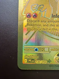 Mega Charizard X ex 130/094 Gold SR - Pokemon TCG Phantasmal Flames 2025 (2) - Image 5