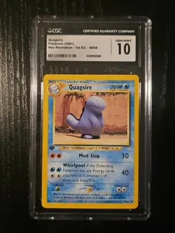 2001 Pokemon Neo Revelation 1st Edition Quagsire 48/64 CGC 10 Gem Mint - Image 1