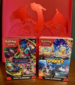 Pokemon TCG Phantasmal Flames & Surging Sparks Booster Bundle - Image 1