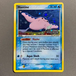 Mantine 45/109 EX Team Rocket Returns REVERSE HOLO Stamped Uncommon Pokemon LP - Image 1