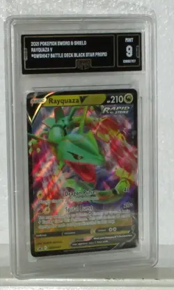 2021 POKEMON SWORD & SHIELD RAYQUAZA V #SWSHI47 BATTLE DECK BLACK STAR PROMO - Image 1