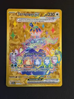 Pokemon TCG Terapagos ex 173/142 Gold SV07: Stellar Crown - Image 1