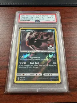 2017 Darkrai Burning Shadows 87/147 Reverse Holo Pokemon League PSA 10 English - Image 3