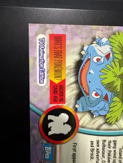 1999 Topps Pokemon Series 1 - Venusaur #03 Blue Logo Non Holo - MP - Image 4
