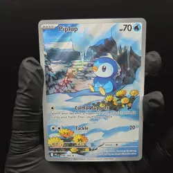 Pokemon TCG Piplup 098/094 Me02: Phantasmal Flames Holo Illustration Rare 70HP - Image 1