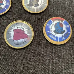 Pokemon 1999 Battling Coin Game Hasbro Nintendo Lot of 4 ~ 72, 73, 115, 132 - Image 2