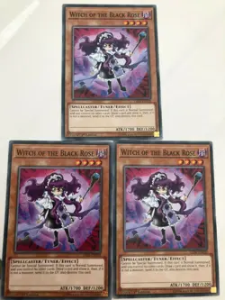 Yugioh Witch Of The Black Rose LED4-EN030 Common NM x3 Play Set - Image 1
