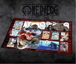 One Piece Trading Card Game Character Playmat with Zones and Manga Art Vogue - Image 3