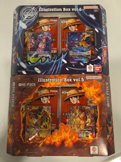 One Piece TCG Illustration Box Lot Vol. 5 IB-05 & Vol. 6 IB-06 Sealed OP13 PRB02 - Image 1