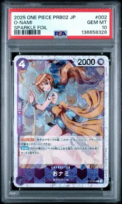 O-Nami (JP) - One Piece: The Best - Vol. 2 - PRB02-002 - Sparkle Foil - PSA 10 - Image 1