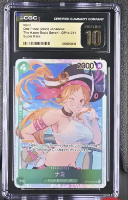 One Piece TCG Nami OP14-031 Full Art CGC PRISTINE 10 BLACK LABEL - Image 1