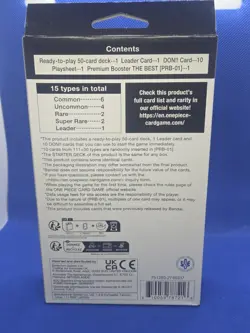 SEALED One Piece ST19 Starter Deck 19: BLACK Smoker PRB-01 Booster Pack - Image 4