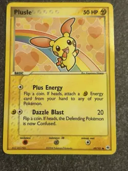 Pokemon Plusle Card Hidden Legends 69/101 Vintage 2004 Pokemon TCG - Image 1