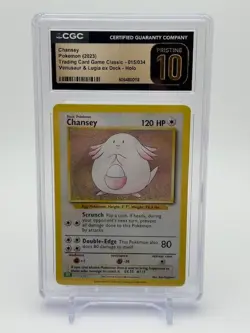Pokemon Chansey (2023) #015/034 Trading Card Game Classic Holo CGC PRISTINE 10! - Image 1