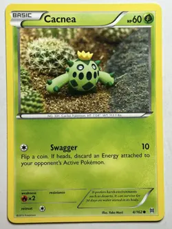 Cacnea XY - BREAKthrough 4/162 Yuka Morii MP-LP Pokemon Card - Image 1