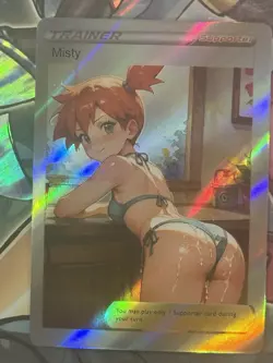 Pokemon Misty Anime Waifu Custom DIY Trainer Art Pokemon card - Image 2