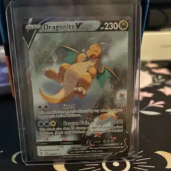 Pokemon TCG Dragonite v Full Art Holo Ultra Rare Card Pokemon p - Image 1