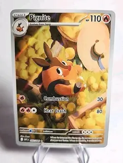 Pokemon TCG Pignite Card White Flare Illustration Rare, 097/086 NM / MINT - Image 1
