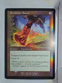 Swiftfoot Boots - U58 - Foil - MTG - The Brothers' War: Retro Frame Artifacts - Image 1