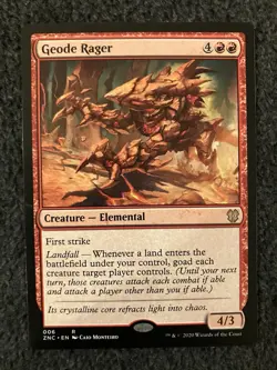 Magic The Gathering MTG - Geode Rager - Zendikar Rising - Image 1